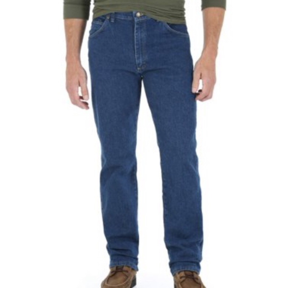 Wrangler Jeans 36x33 Regular Fit Dark Stonewash